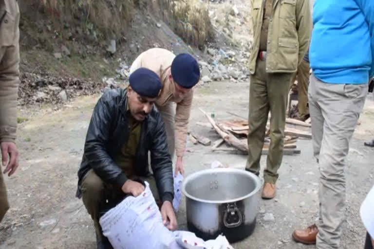 Kullu police destroyed charas