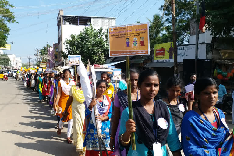 voters day in ramanathapuram, voters day rally in ramanathapuram, ராமநாதபுரம் வாக்காளர் தின பேரணி