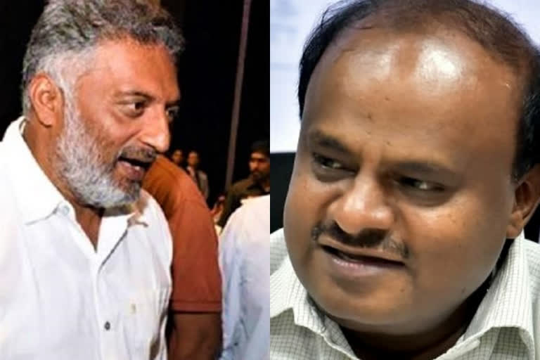 Death threat  Kumaraswamy  Anti CAA  Prakash raj  വധ ഭീഷണി കത്ത്  മുൻ മുഖ്യമന്ത്രി എച്ച്.ഡി കുമാരസ്വാമി  നടൻ പ്രകാശ് രാജ്