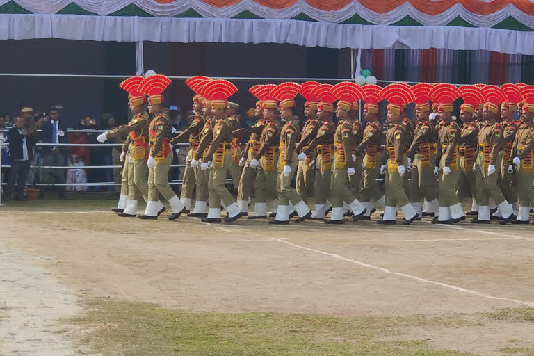 71 Republic day at Khanapara veterinary college field