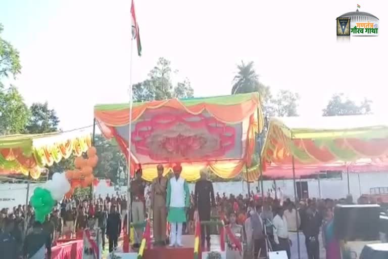 minister of minerals pradeep jaiswal flag hoste