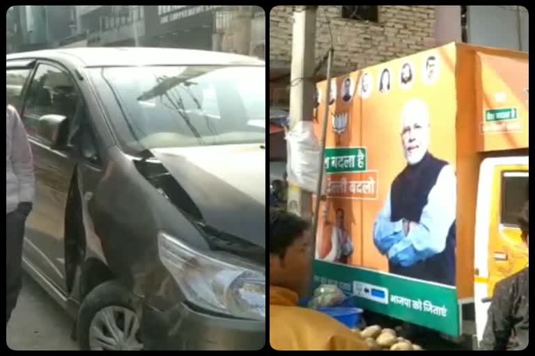 BJP convoy in Shalimar Bagh area hit five vehicles, including a child