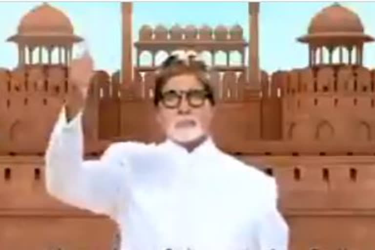 Big B sings 'Jana Gana Mana' with differently-abled children