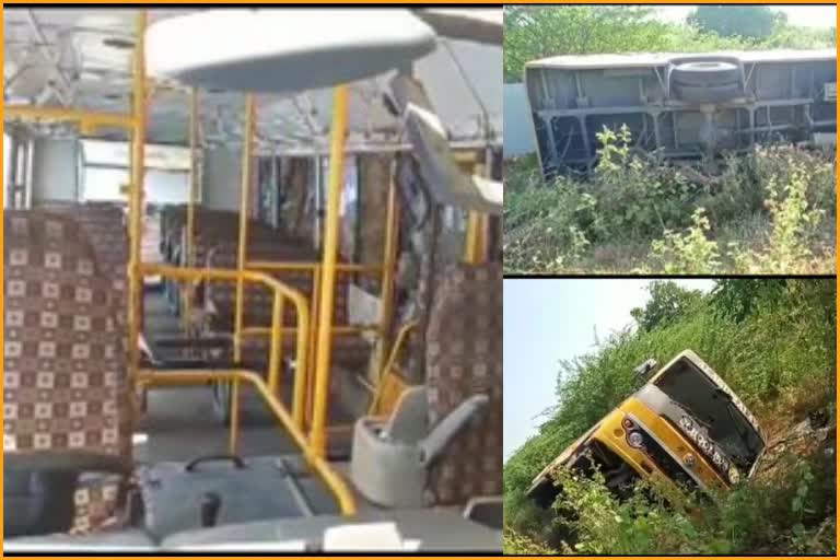 20 students injured after a school bus met with an accident