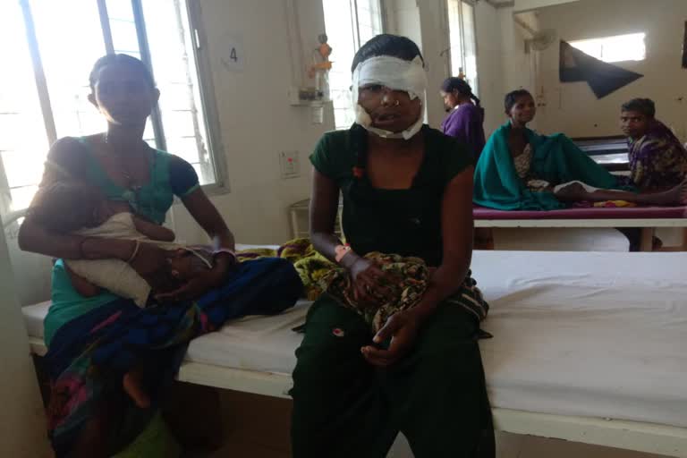 woman seriously injured in bijapur