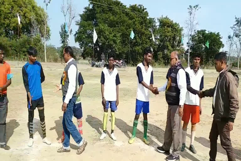 Football tournament going on in Baiga dominated village, final match on 2 February in shahdol