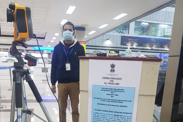 Amritsar  thermal Sensors installed in punjab airports  Coronavirus  Punjab  കൊറോണ വൈറസ്  വിമാനത്താവളങ്ങളില്‍ തെര്‍മല്‍ സ്ക്രീനിങ് ആരംഭിച്ചു  Raja Sansi Airport, Amritsar