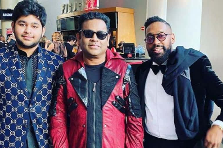 Grammys 2020: AR Rahman poses with Maroon 5's PJ Morton