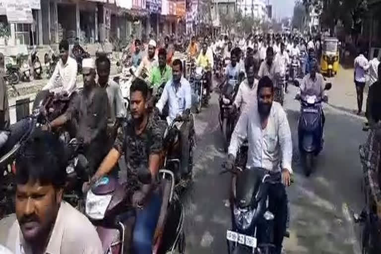 AJAC takes out bike rally against resolution to dissolve Andhra Legislative Council