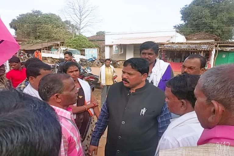 MLA  campaigning  for Panchayat elections