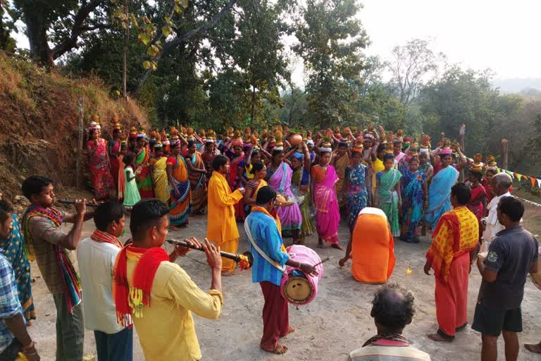 Women worshiped at the Bhadrakali temple in bijapur