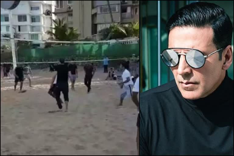 Akshay Kumar play  Volleyball