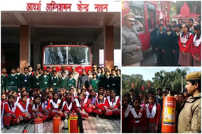 students visited the fire center in nahan