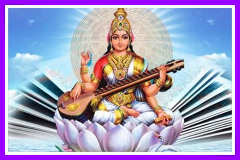 Saraswati puja celebrated in bhubaneswar by school student