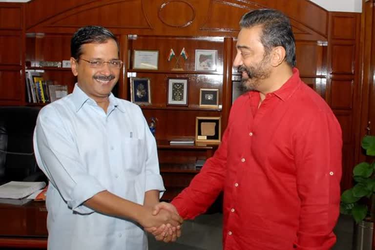 Kamal Supports AAP Arvind Kejriwal