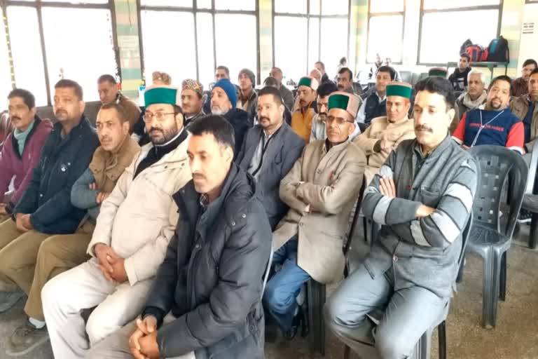 hrtc union meeting  at mandi