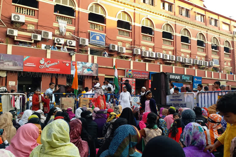 Kolkata's Shaheen Bagh  Park Circus Maidan  Anti-CAA protest  NRC  CAA  ഷഹീന്‍ബാഗ് സമരം  ഷഹീന്‍ബാഗിലെ സ്ത്രീകളുടെ സമരം 23 ദിവസം പിന്നിട്ടു  പാർക്ക് സർക്കസ് മൈതാന  പാർക്ക് സർക്കസ് മൈതാനം