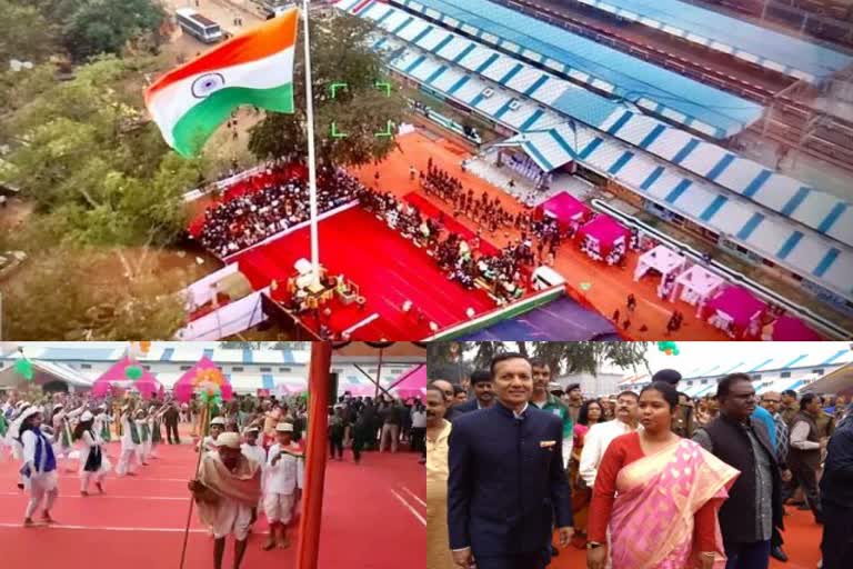 tricolor flag placed at height of 110 feet in Chaibasa