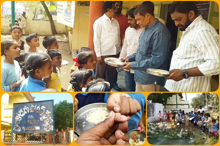 student protest againest to bad mid day meals