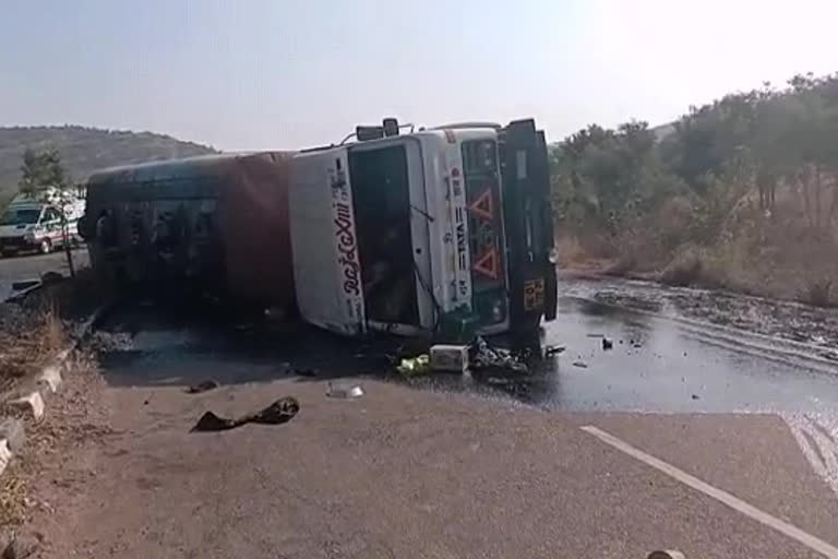 oil tanker accident at ananthapur district