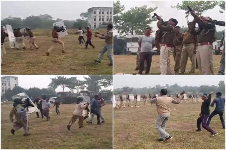 Pakur Police, Pakur Police Mock Drill, law and order, पाकुड़ पुलिस, पाकुड़ पुलिस का मॉक ड्रिल, विधि व्यवस्था