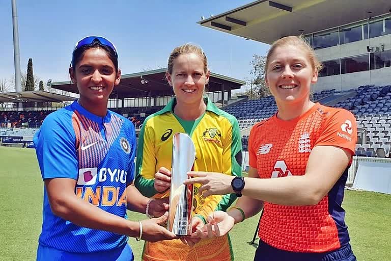 captain Harmanpreet Kaur leads india to a five-wicket victory over England in the first match of the tri-series