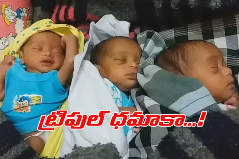 ఒకే కాన్పులో ముగ్గురు శిశువుల జననం