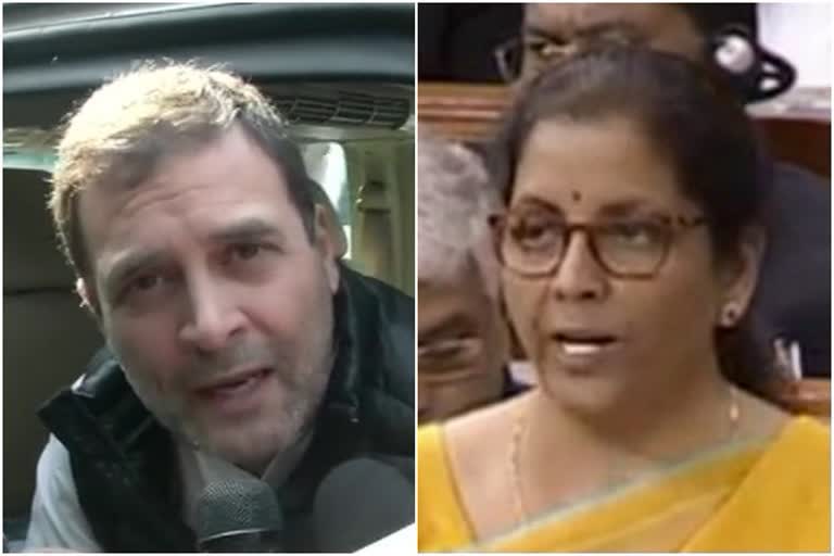 rahul gandhi said on nirmala sitharaman budget there is no solution to unemployment