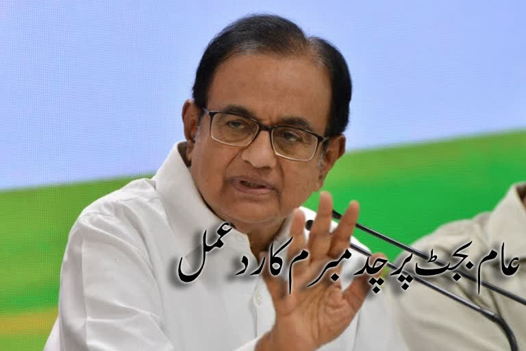 Former Finance Minister P Chidambaram's reaction to the general budget