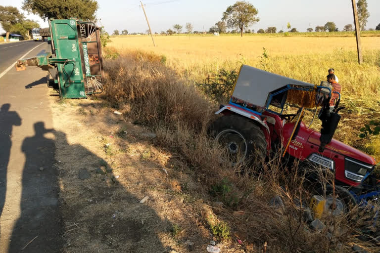 accident near belagavi, ಟ್ರ‍್ಯಾಕ್ಟರ್‌ ಟ್ರಾಲಿ ಬೇರ್ಪಟ್ಟು ಅವಘಡ