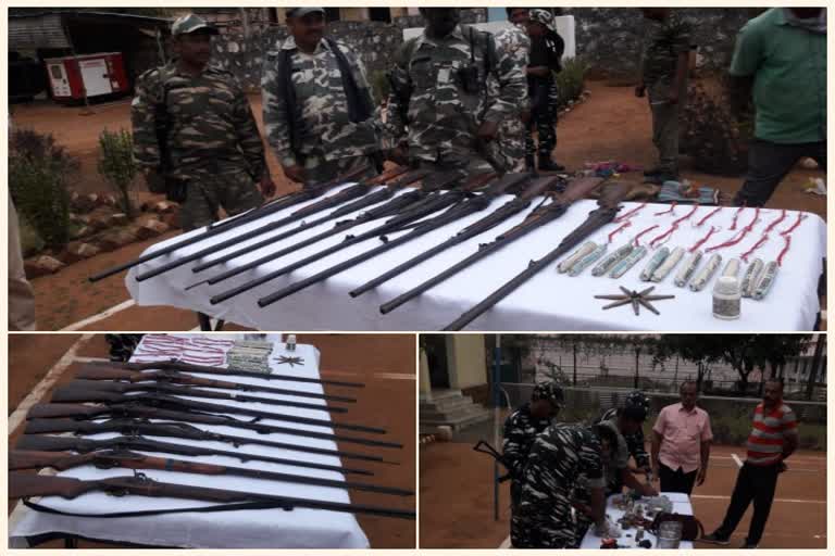 crpf-seize-heavy-amount-of-mao-equipments-in-chandrapur-forest-of-rayagada