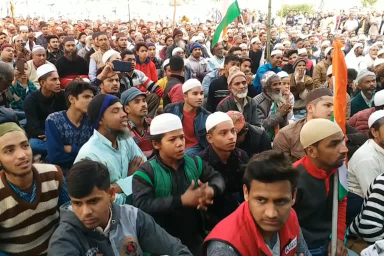 protest against caa and nrc in muradabad