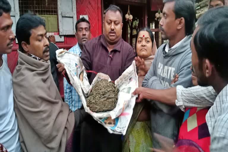 Public attack on weed seller's house Deganga, destroy huge amount of weeds