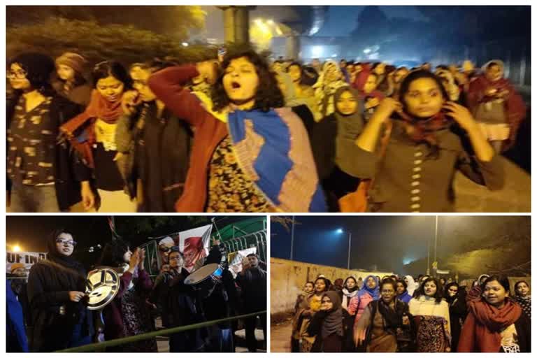 Jamia university girl protest against firing