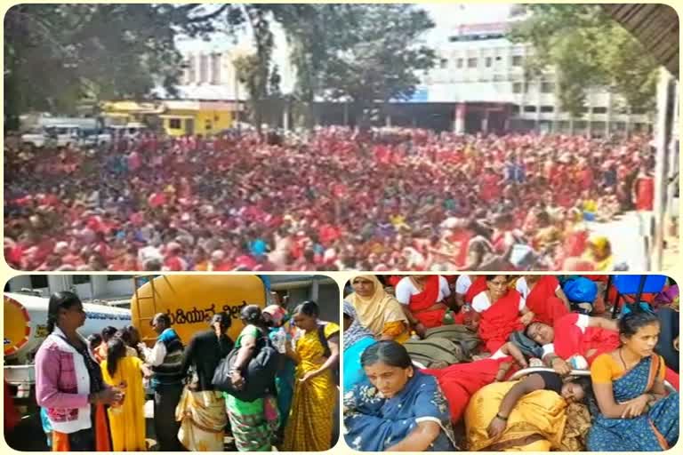 protest-by-midday-meal-worker-at-bangalore