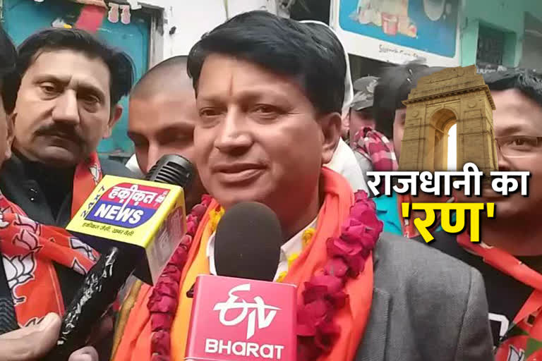 bjp candidate kaushal mishra targeted arvind kejriwal