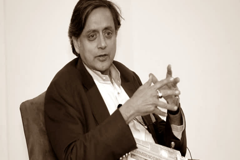 Shashi Tharoor  President speech  president speech on CAA  Motion of Thanks  ശശി തരൂർ  രാഷ്‌ട്രപതിയുടെ പ്രസംഗത്തിലുള്ളതെല്ലാം ഭാവന മാത്രം