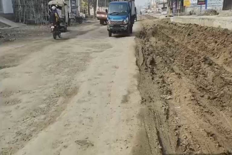 construction work of karnal assandh road is very slow