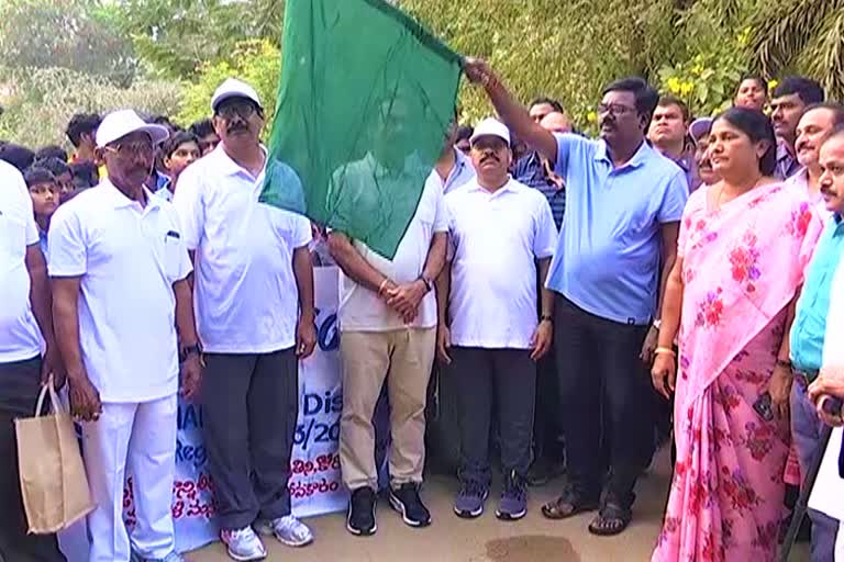 AWARENESS RALLY ON PLASTIC BAN STARTED BY MINISTER PUVVADA AJAY KUMAR