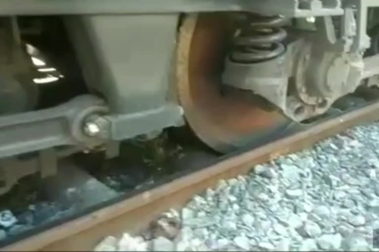 Derailed Simhapuri Express Train