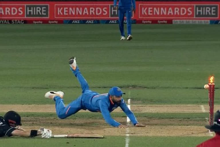 Ind vs NZ : Virat Kohli does a Jonty Rhodes; affects spectacular run out, WATCH VIDEO