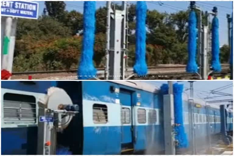 Automatic Coach Washing Plant in Karnataka  Krantivira Sangolli Rayanna railway station  A K Singh General Manager South Western Railway  ഓട്ടോമാറ്റിക് കോച്ച് വാഷിങ് പ്ലാന്‍റുമായി ഇന്ത്യന്‍ റെയില്‍വെ  ഓട്ടോമാറ്റിക് കോച്ച് വാഷിങ് പ്ലാന്‍റ്  ദക്ഷിണ റെയില്‍വെ  ബെംഗളൂരു  കര്‍ണാടക