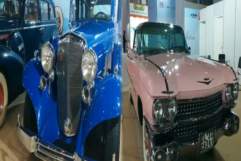 Vintage cars exhibition at Auto Expo 2020 in greater noida