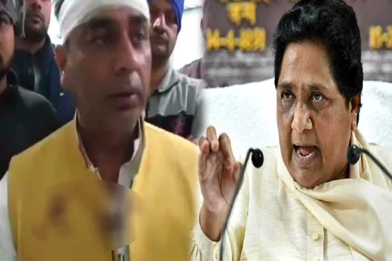 Mayawati tweet on attack on BSP Candidate Naranyan dutt sharma Badarpur