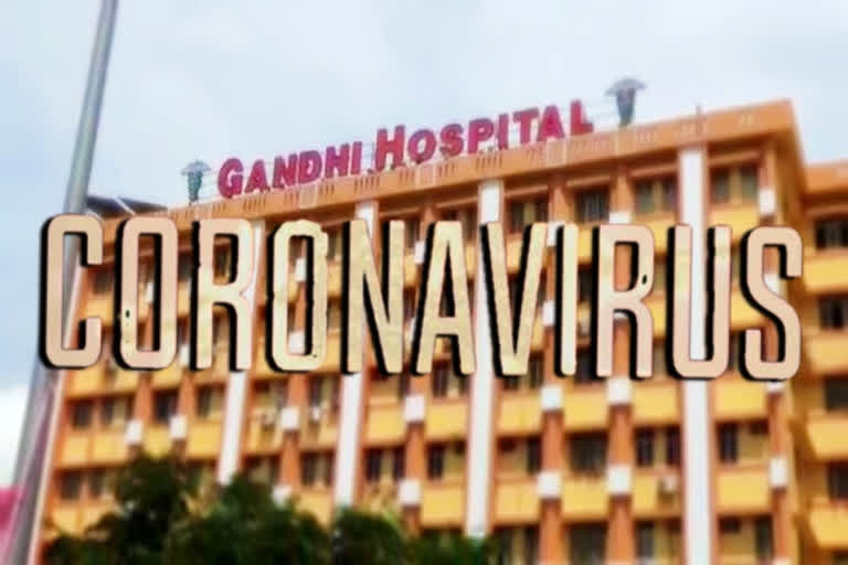 carona symptomatic cases joined in gandhi hospital