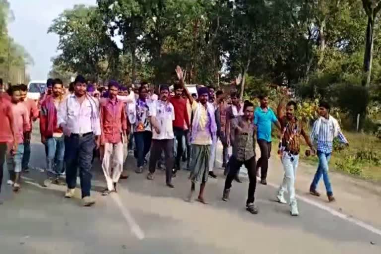 Celebration after victory of Congress candidates