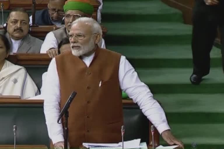 modi at lok sabha