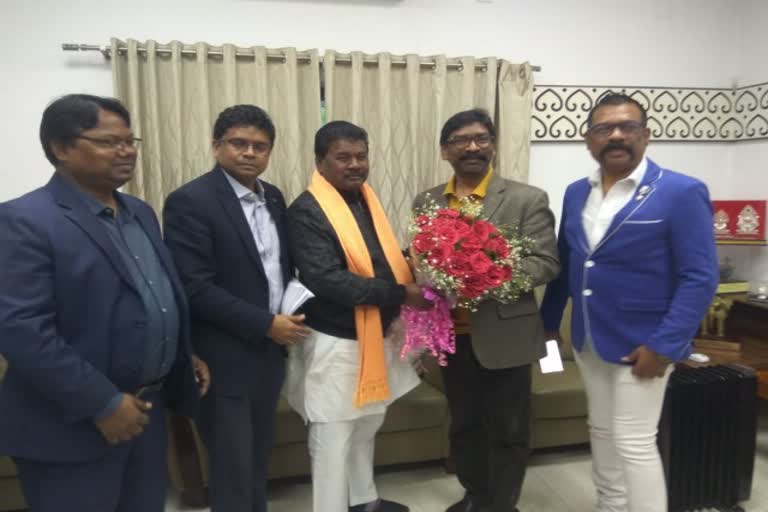 bandhu Tirkey meets CM Hemant Soren in ranchi