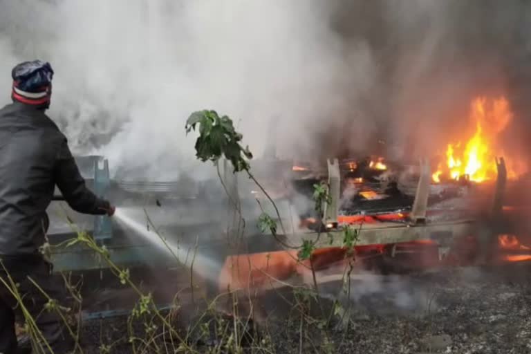 Fire in conveyor belt of Dhanbad