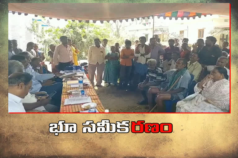 'we dont give our lands to government' vishaka farmers says to officials